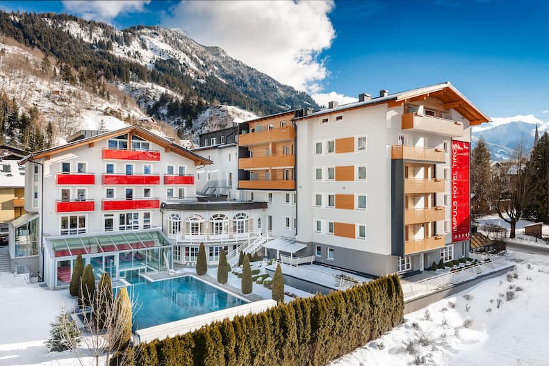 Impuls Hotel Tirol in Bad Gastein 4* superior: wintersport, wellness en verkwikkende impulsen | WintersportOostenrijkGids.nl Het Impuls Hotel Tirol in Bad Hofgastein is een echte blikvanger. © Atelier Wolkersdorfer / Impuls Hotel Tirol