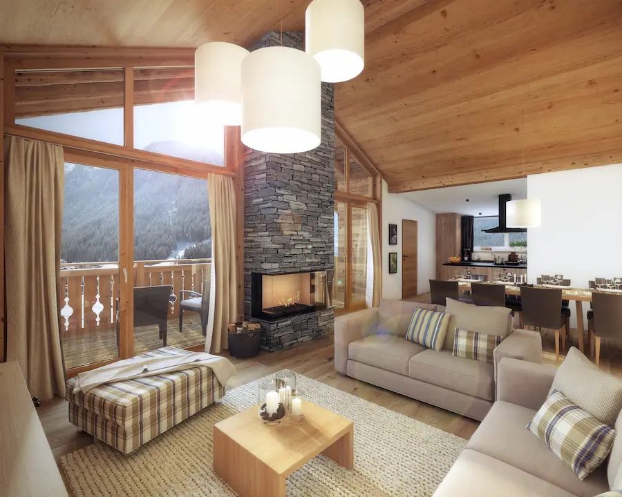 Wintersport in Oostenrijk met Landal: Vijf familievriendelijke bestemmingen | WintersportOostenrijkGids.nl Interieur van een van de appartementen op vakantiepark Landal Maria Alm © Landal