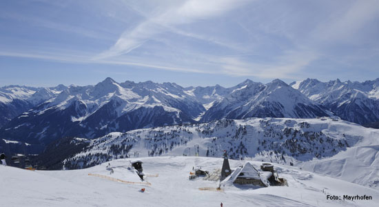 Skipisten in skigebied Mayrhofen in skigebied Zillertal 3000