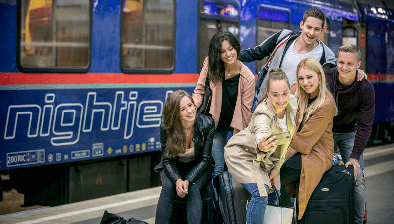Met een groep met de trein op wintersport of op zomervakantie kan heel gezellig zijn. Je vakantie begint zodra je instapt.  © ÖBB/Harald Eisenberger