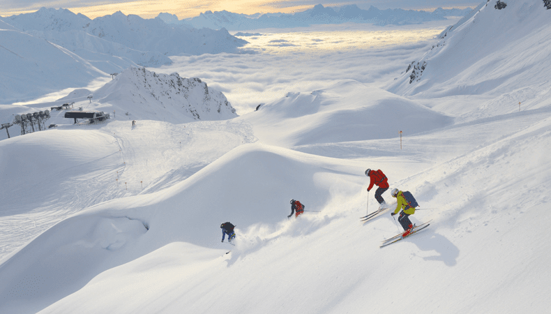 Sankt Anton am Arlberg is het bekendste skigebied van Ski Arlberg. Freeriders hebben hier keuze uit 200 kilometer aan freeride afdalingen. © Foto: TVB St. Anton am Arlberg/ Sepp Mallaun