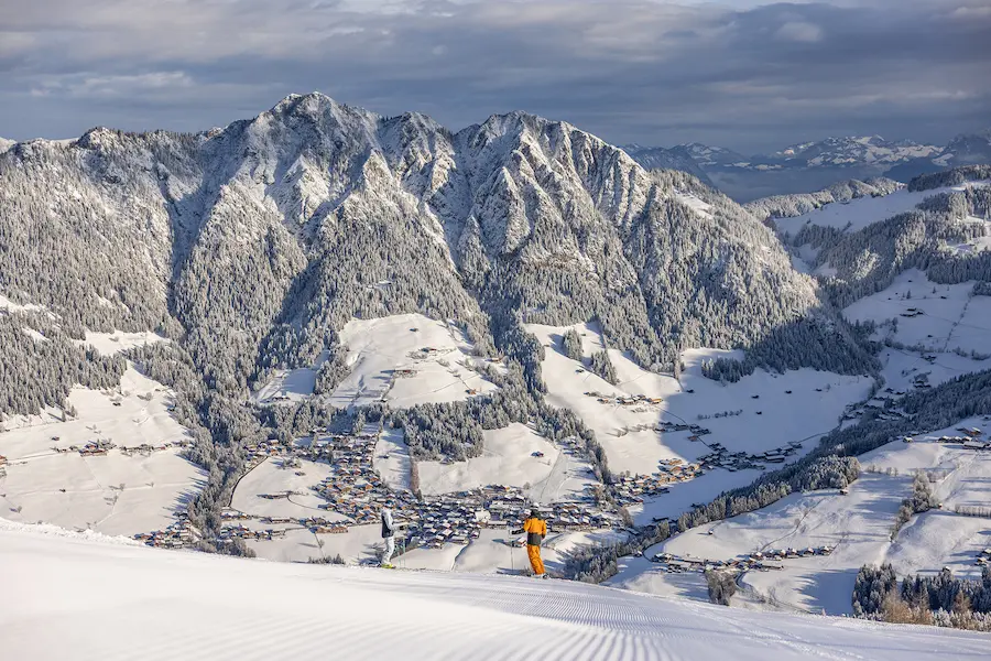 Geniet van de vroege winter in SkiJuwel Albachtal Wildschönau. © Skijuwel Albachtal Tourismus / Shoot and Style