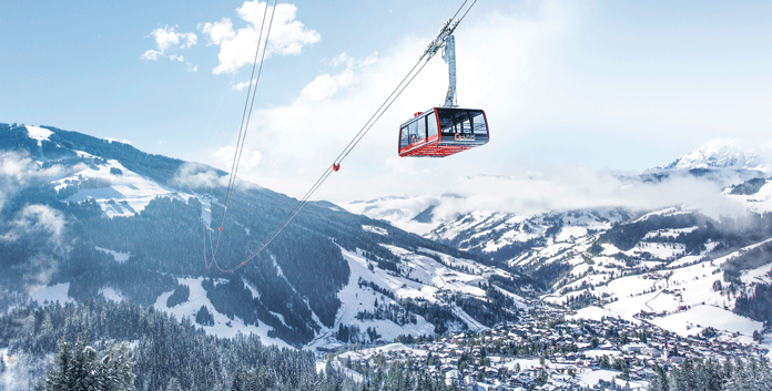 De G-Link tussen Wagrain en Flachau is een van de belangrijkste liften in de Snow Space Salzburg © Atelier Walter Oczlon