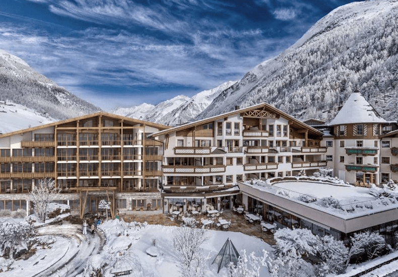 Hotel Central in het sneeuwzekere Sölden. © Summit Travel