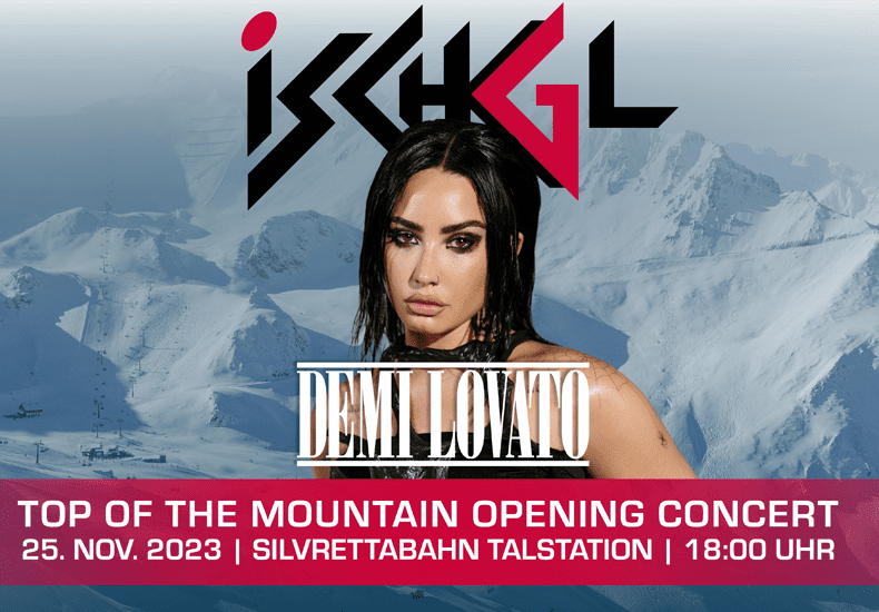 Demi Lovato verzorgt het Top of the Mountain Opening Concert op 25 november 2023. © Paznaun - Ischgl.