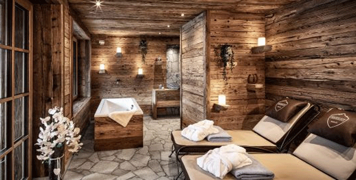 Na een dag in de bergen kun je heerlijk ontspannen in je eigen sauna. © Prechtlgut