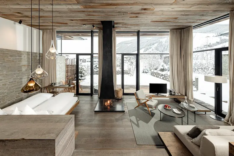 Designhotel Wiesergut Hinterglemm start winter met nieuwe luxe suites en gym | WintersportOostenrijkGids.nl De bestaande GartenSuite van de Wiesergut © Klaus Peterlin