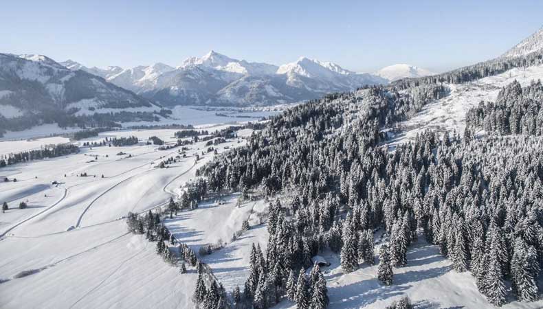 Tot rust komen in het winterse landschap van het Tannheimer Tal. © Hotel Bergblick
