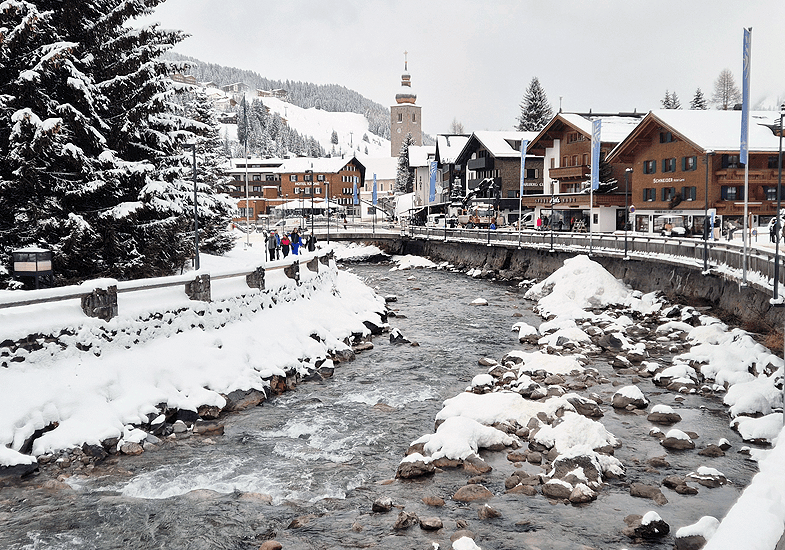 Skigebied Lech: het skigebied van de koninklijke familie is ook leuk voor gewone wintersporters | WintersportOostenrijkGids.nl Lech am Arlberg is een van de bekendste en meest mondaine wintersportplaatsen in Vorarlberg. © eigen foto WintersportOostenrijkGids.nl